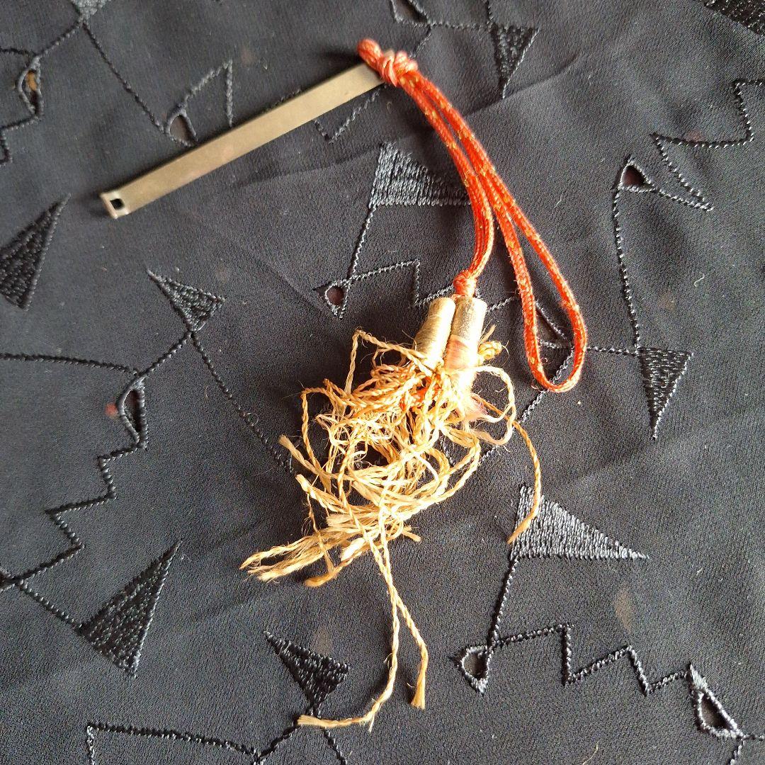 韓国 李朝家具 アンティーク 八角形ボックス 木製に金属の装飾 関貫つき