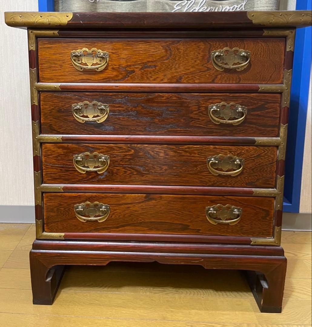 脚付アンティーク和箪笥4段 金具取手引き出しチェスト和モダン 楽天市場】一点物 日本製 薬箪笥 和箪笥 和ダンス チェスト