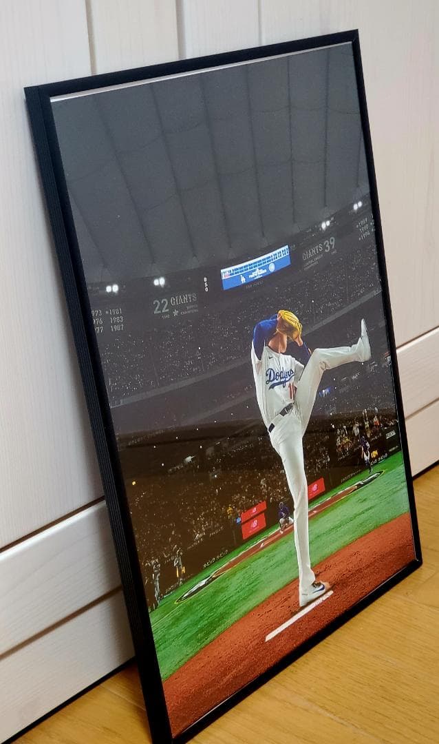 LAドジャース佐々木朗希 MLB WS制覇！A3サイズポスターフレーム付き④