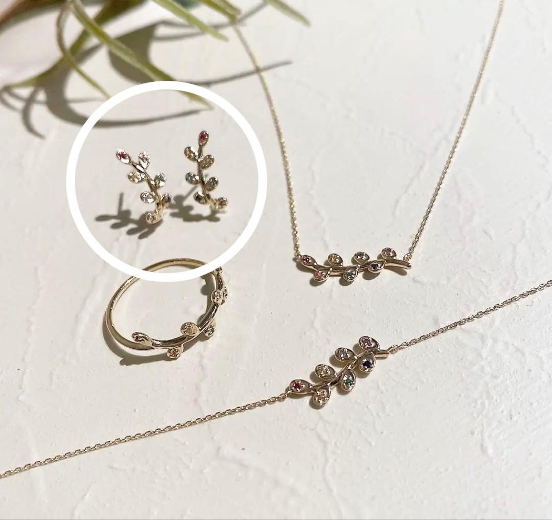 K10 MPG ete rainbow collection ピアス(両耳) ハンサムピンク] K10MPG スタッズ ピアス（771571） ｜ women