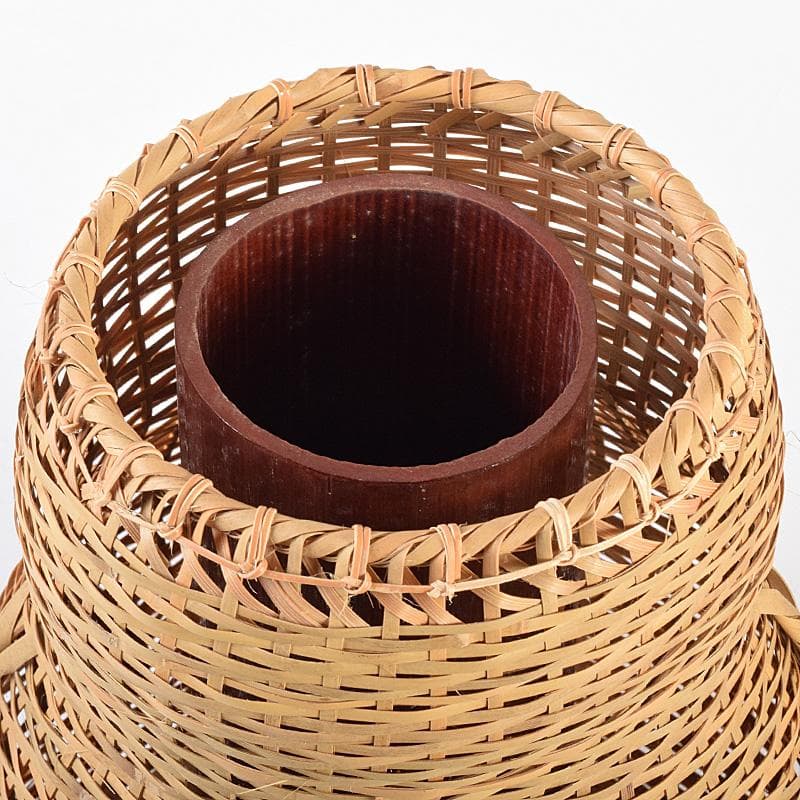 茶道具 平安 竹美斎造 即中斎好 篭 花入 共箱 M R7760Bの通販はau PAY