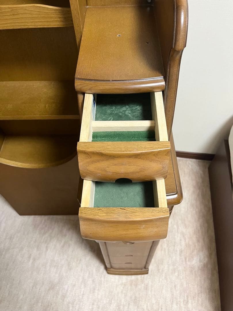 1月8日出品終了】ドレッサー 鏡台 姿見 化粧台 ナラ材