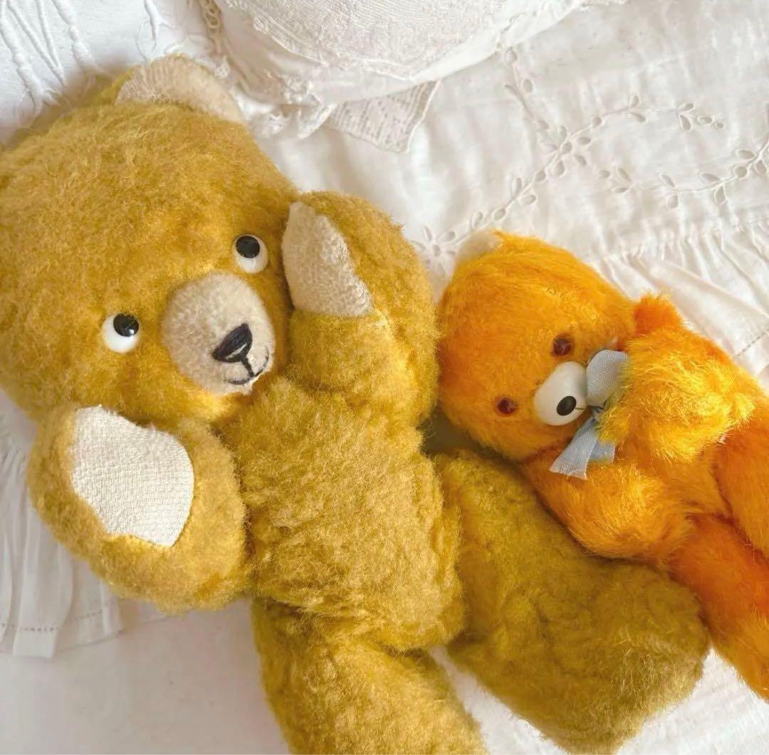 ポンチ目 新品 DDRベア イエローセット アンティークベア ベルリンベア