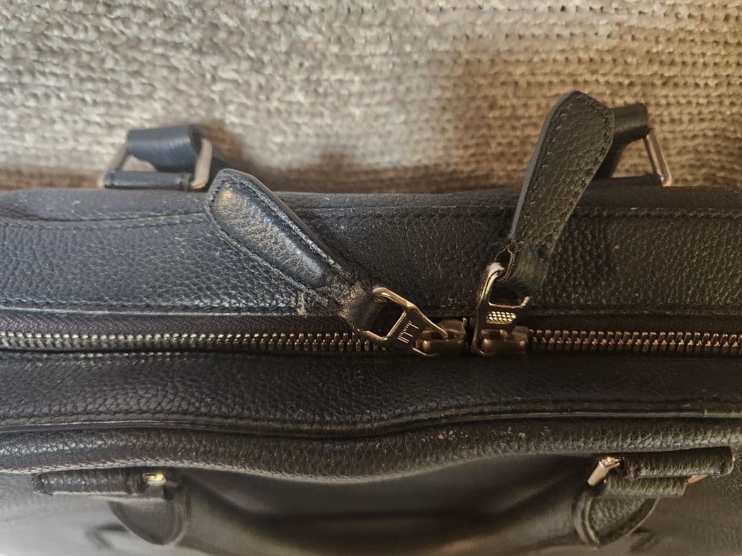 入手困難✨ ダンヒル ベルク ビジネスバッグ レザー A4資料 銀ロゴ ネイビー