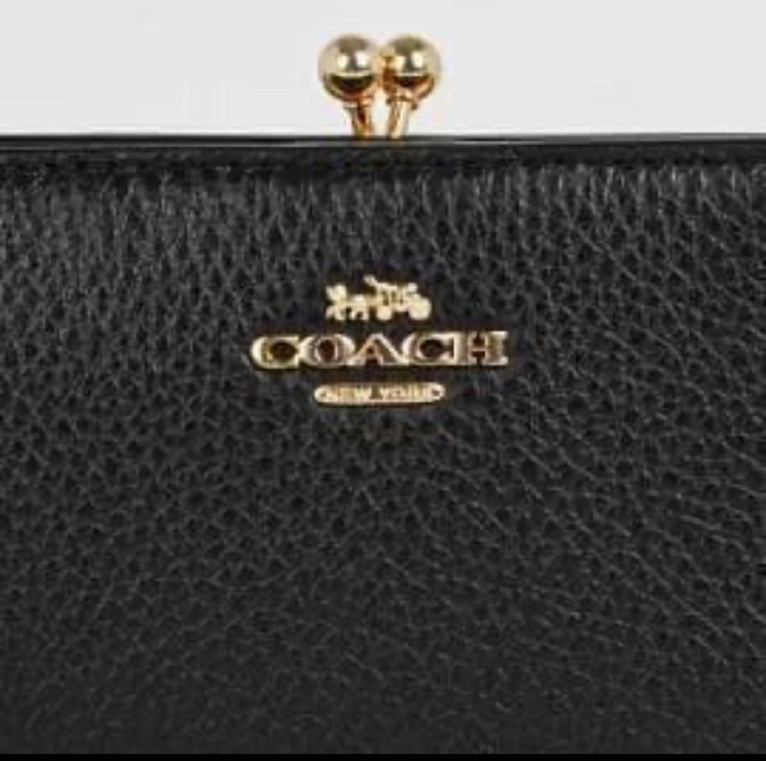 コーチ COACH キスロックがま口 ミディアム ウォレット 二つ折り財布