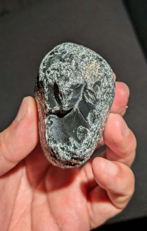 研磨品 十勝石玲瓏 パープル、ブルーレインボーオブシディアン