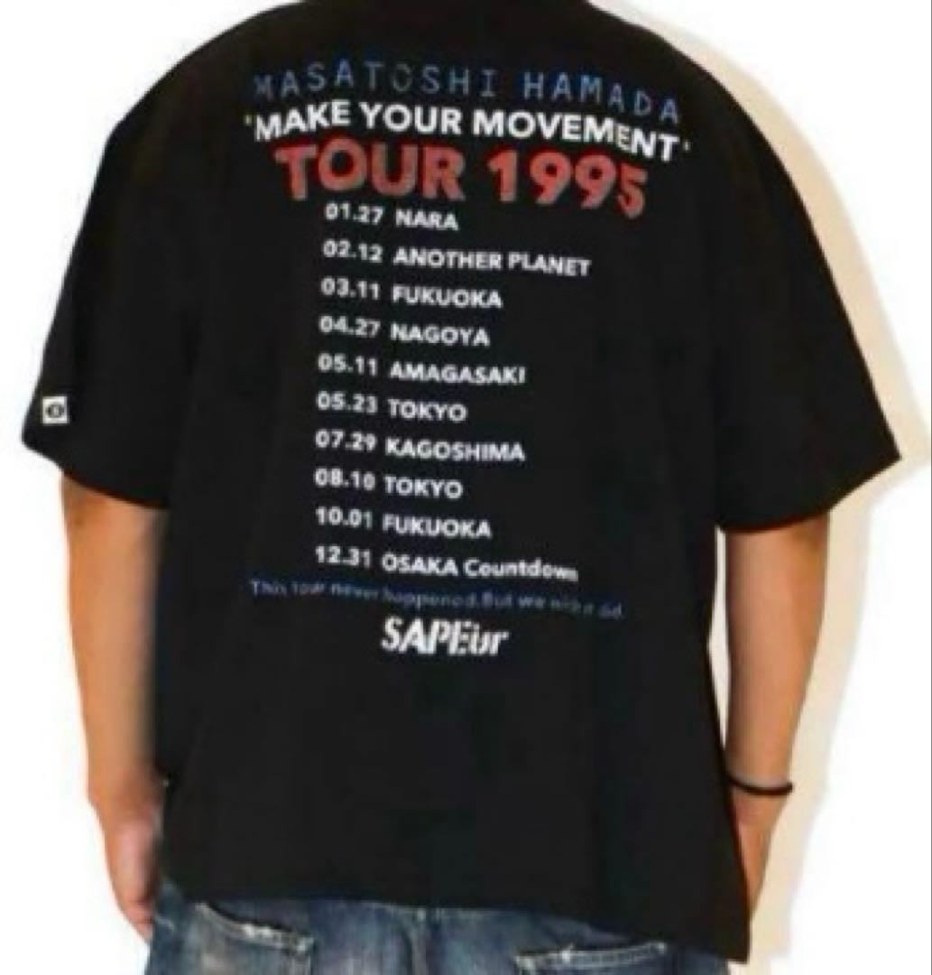 新品SAPEur サプール ダウンタウン 浜田雅功　ごぶごぶ Tシャツ 黒　XL