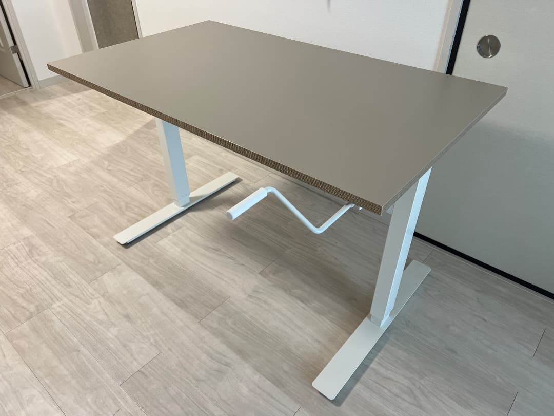 ベージュ合板ハンドル式パソコンデスク「6月6日掲載終了」