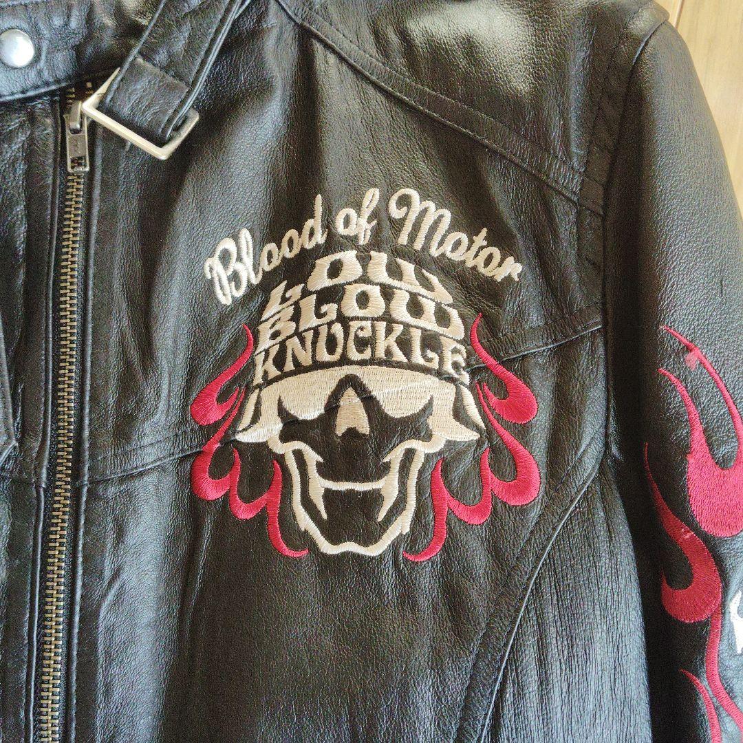 美品ローブローナックルシングルライダースジャケット