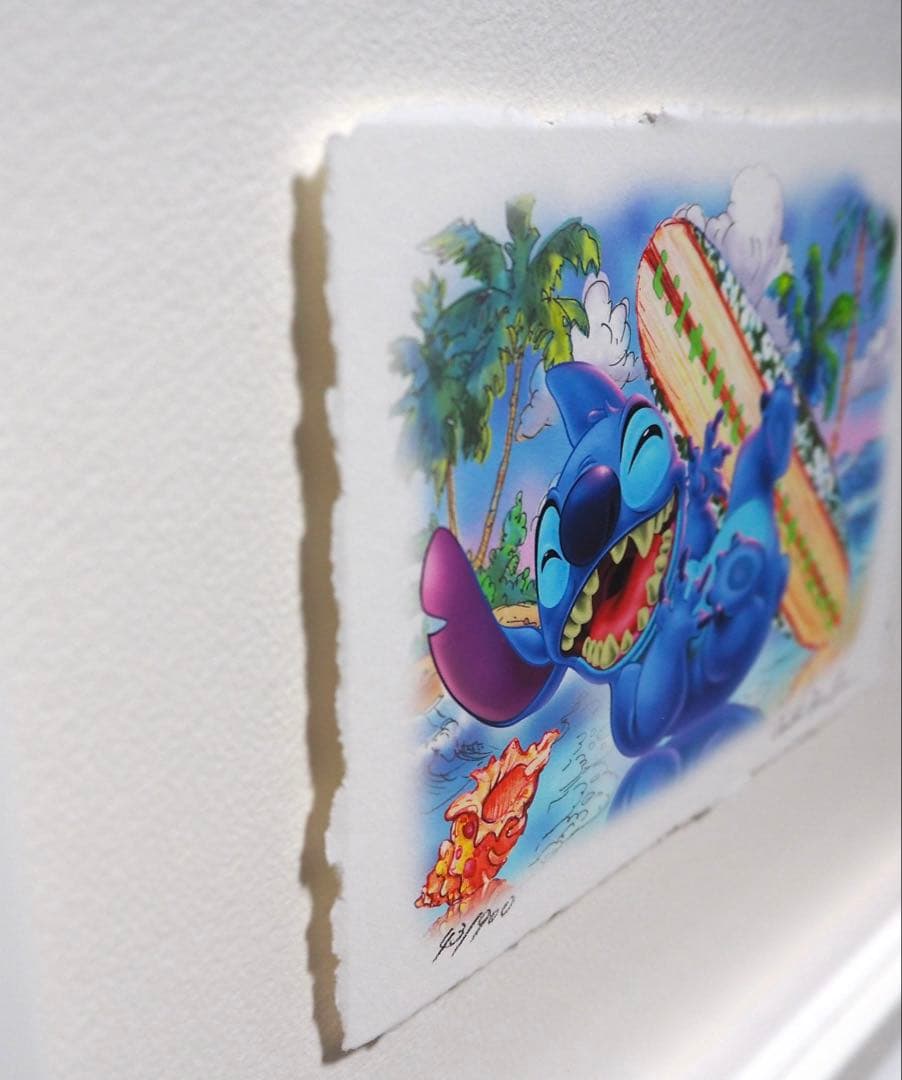 真作□ラッセン ディズニー 版画 スティッチ□絵画 アールビバン