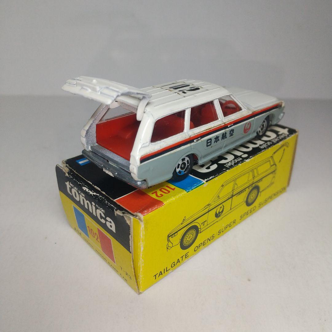 2736)トミカ 黒箱 日本製 日産 セドリック ワゴン 日本航空 連絡車