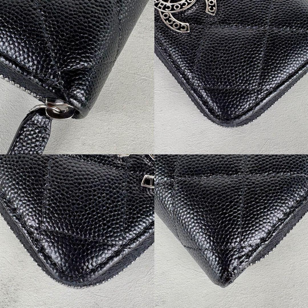CHANEL マトラッセ　キャビアスキン　ケース　カードケース