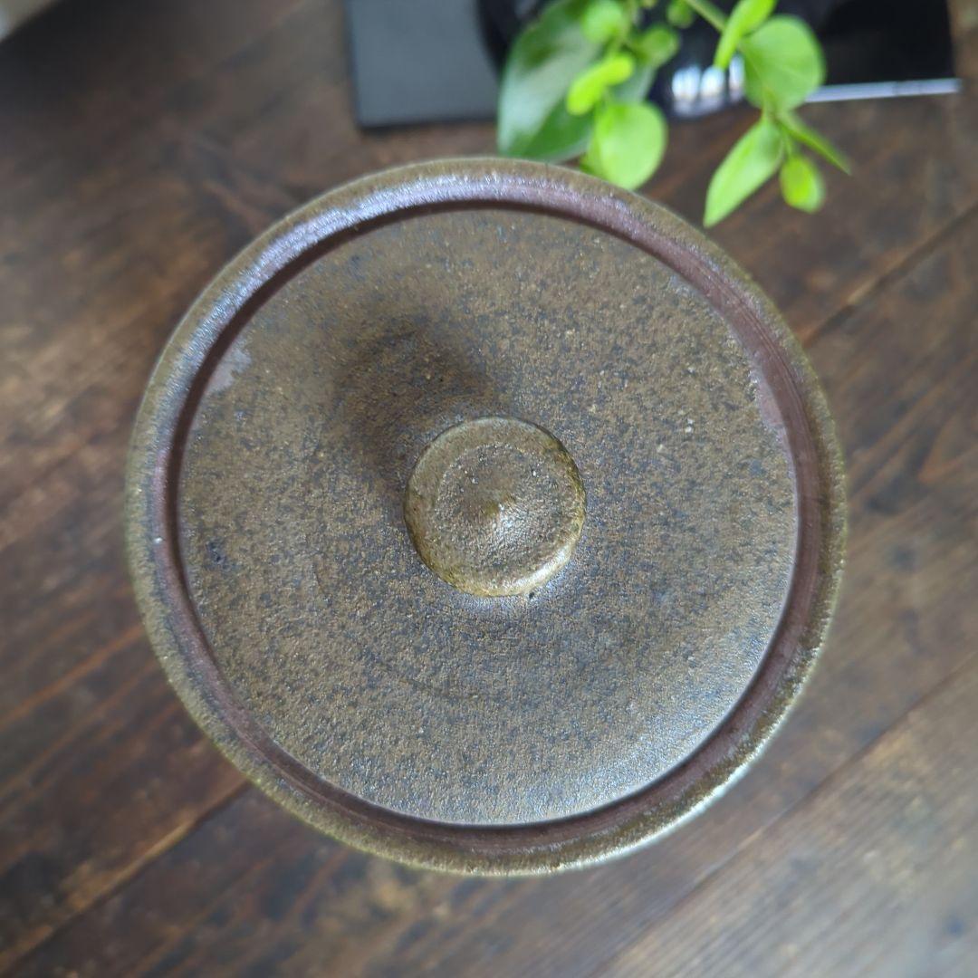 骨董品 陶芸 茶道具 備前焼 水指 細水指 宝山窯 森善一郎（陶号 宝山