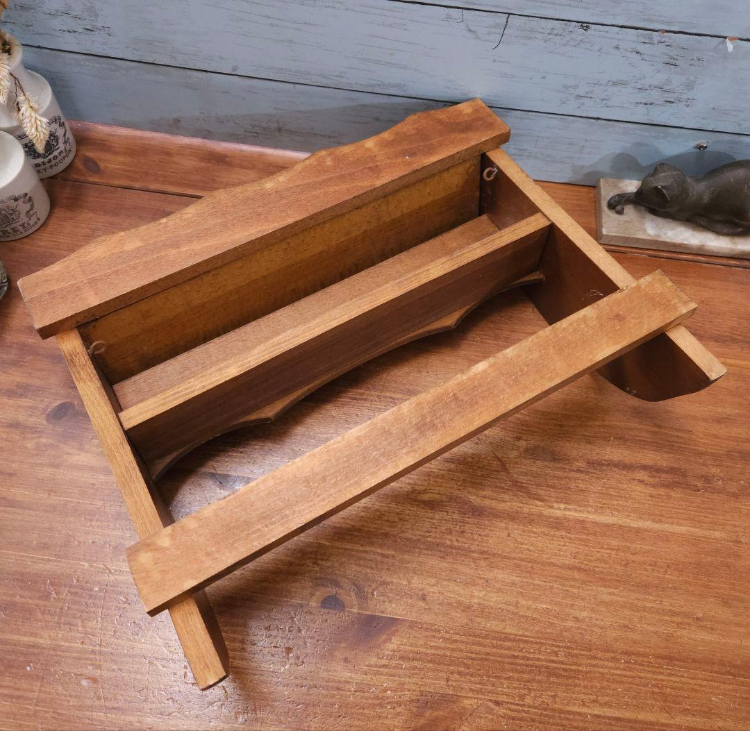 英国 アンティーク タオルハンガー/レール/折りたたみ/リネンラック