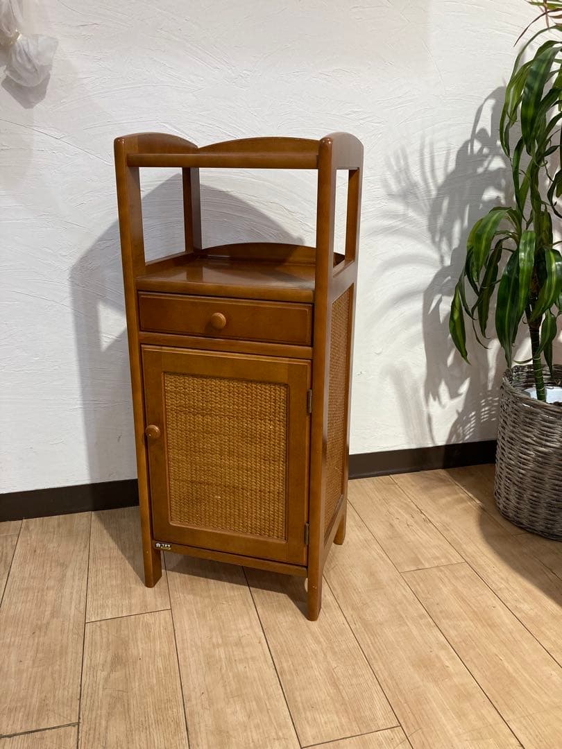 オールドカリモク 木製 棚 キャビネット 引き出し アンティーク レトロ