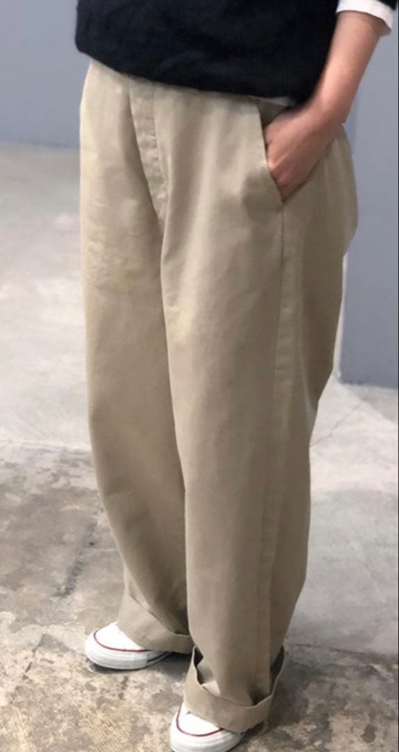 に*。様 chimalala ベージュ チノパン 32 別注