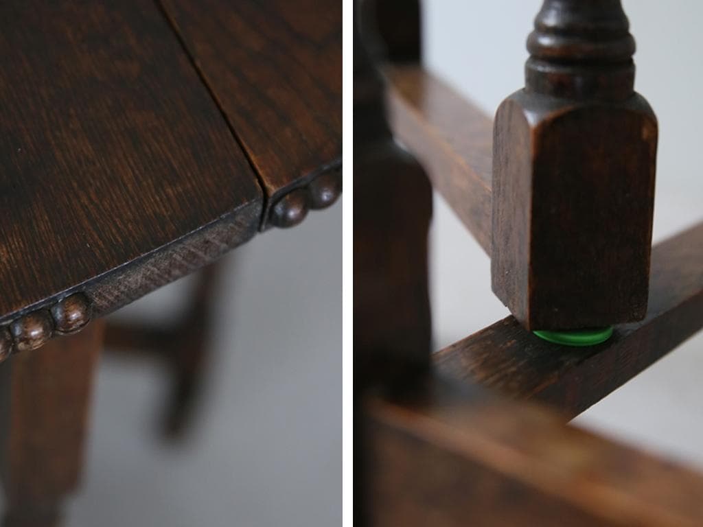 英国アンティーク木製ゲートレッグテーブル/ダイニング机バタフライ(89-211)