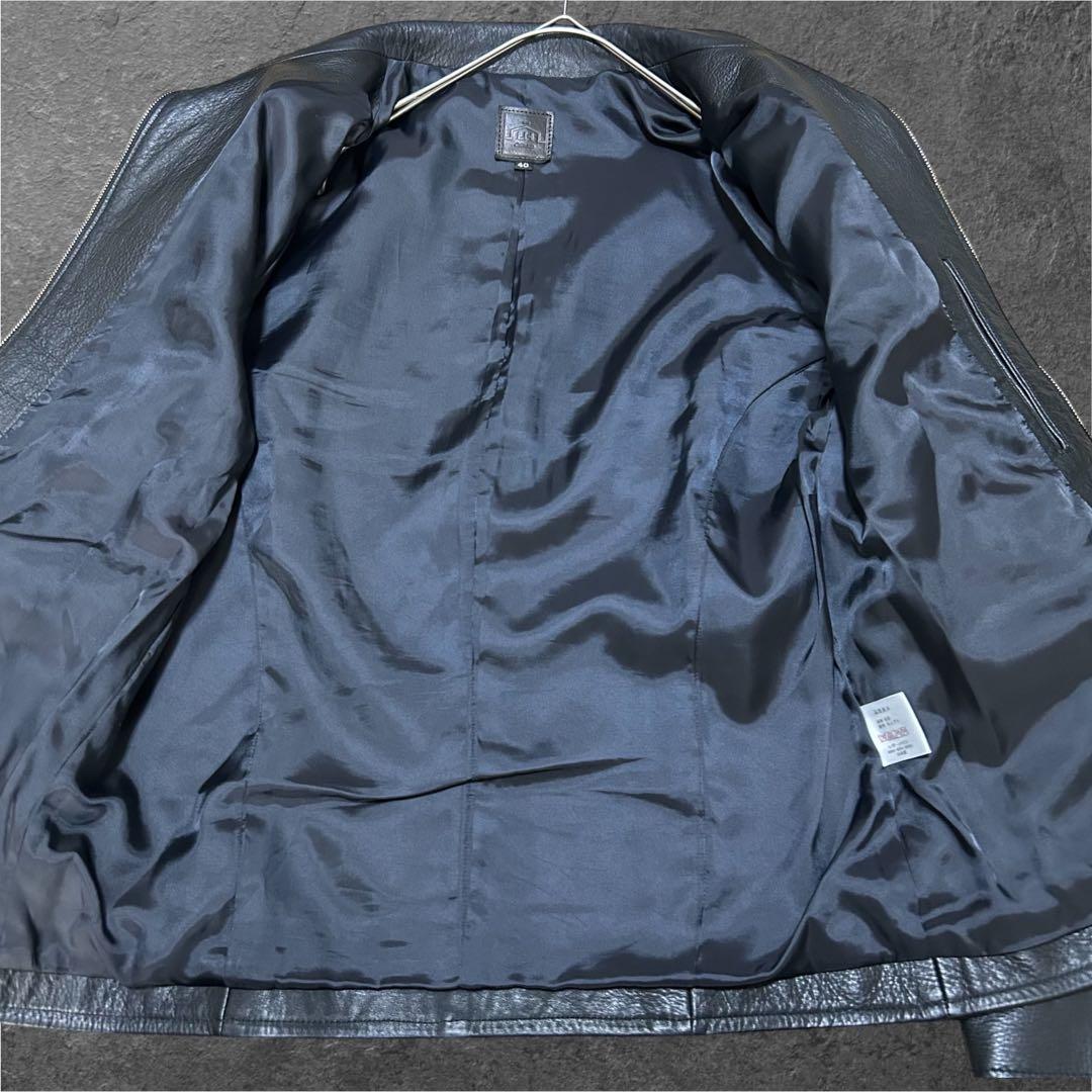 LEATHER HOUSE カウレザー レザージャケット シングルライダ