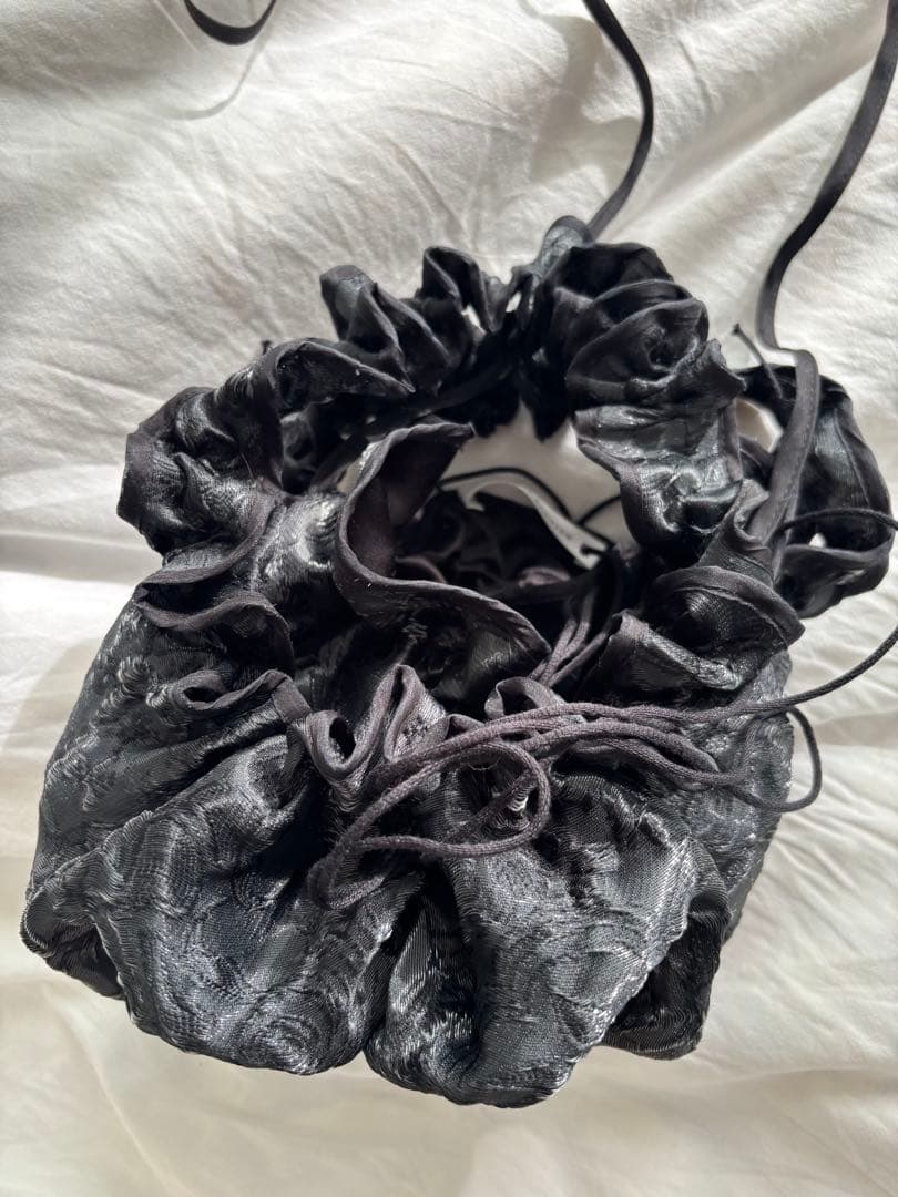 CECILIE BAHNSEN ブラック ギャザーバッグ