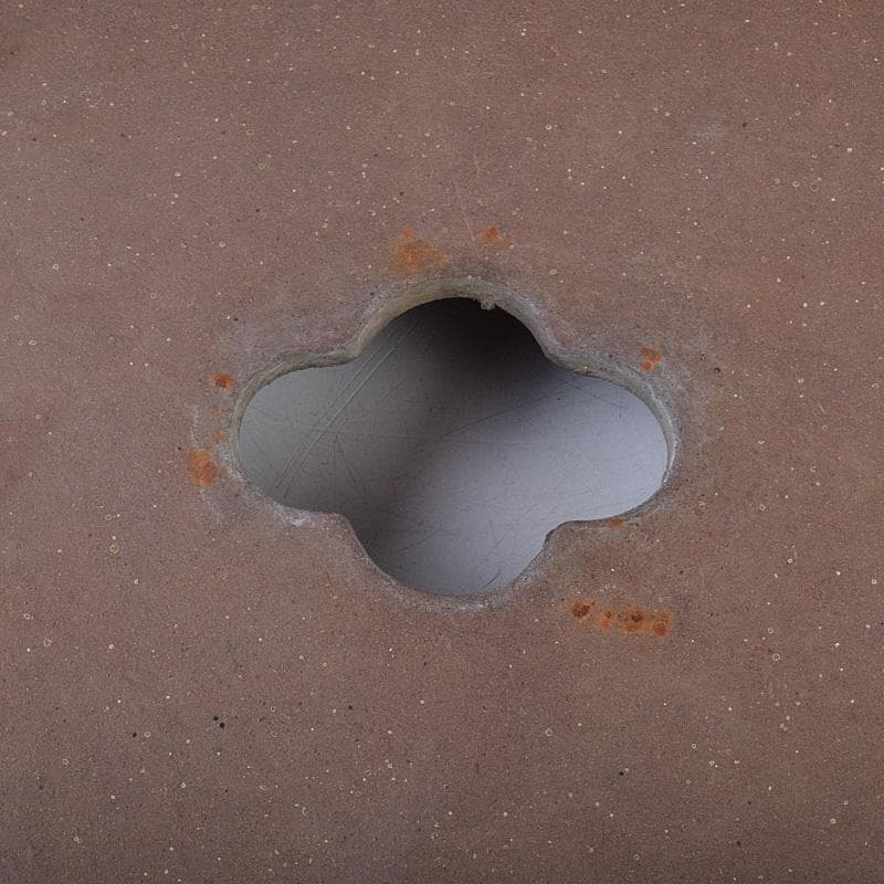 中国　清源豊國製造　紫砂　朱泥　海鼠釉　楕円盆栽鉢　植木鉢　M　R8987B