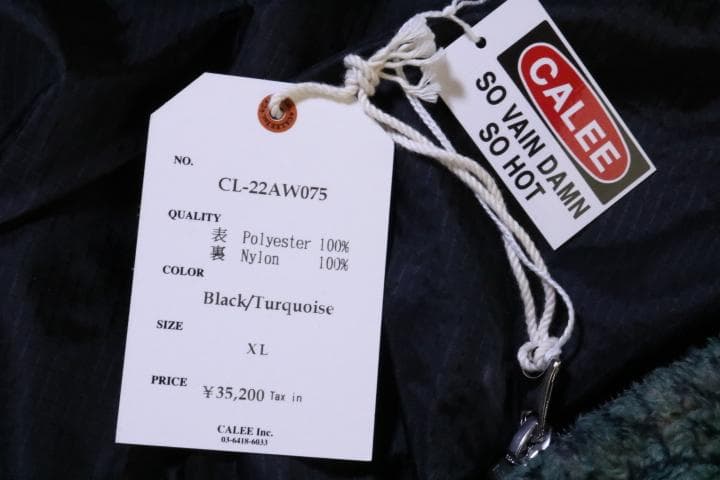 B*H様 22AW【新品】☆CALEE：スパイラル柄　フリースジャケット　ターコ