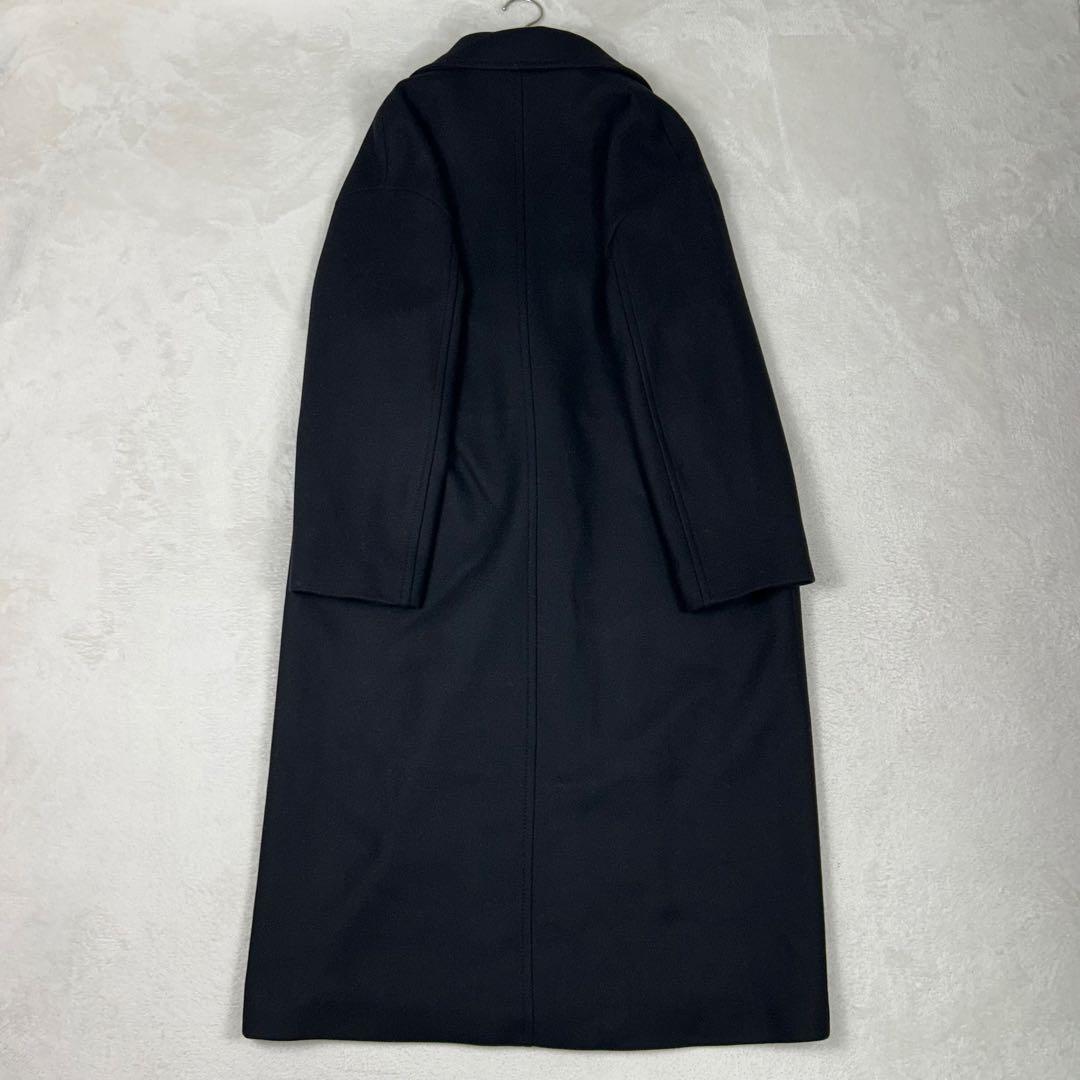 ZARA 黒 ダブルブレスト ウールコート M ZARA ウールブレンドダブル