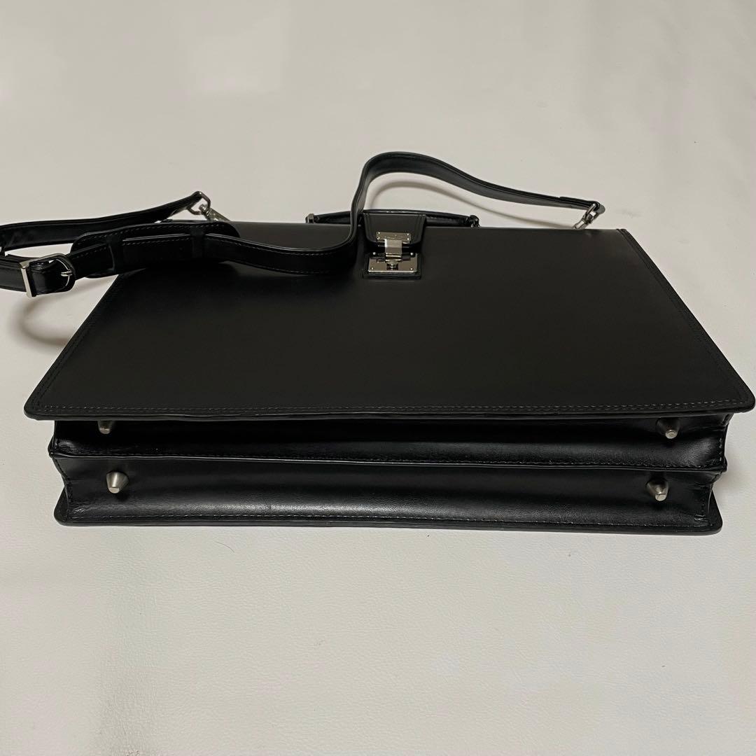 ランバンコレクション ビジネスバッグ 2way ダレスバッグ A4収納 本革 黒