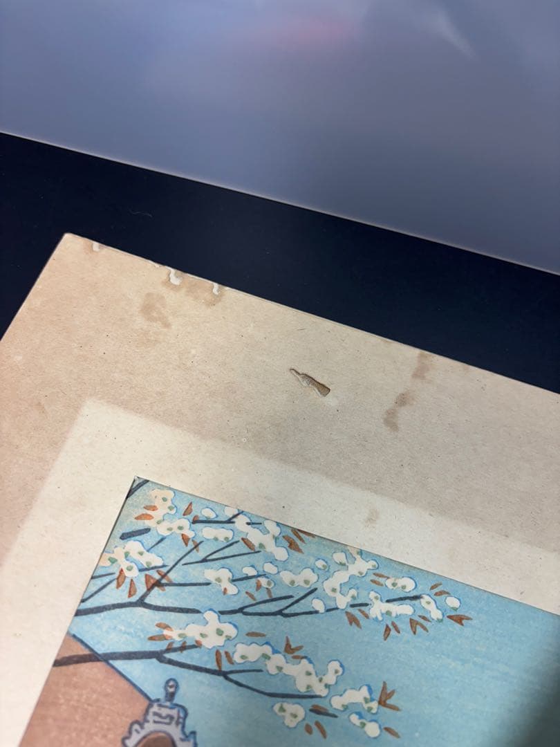 美品】浅野竹二木版画 京洛名刹雪月花之内 清水寺春色 希少品