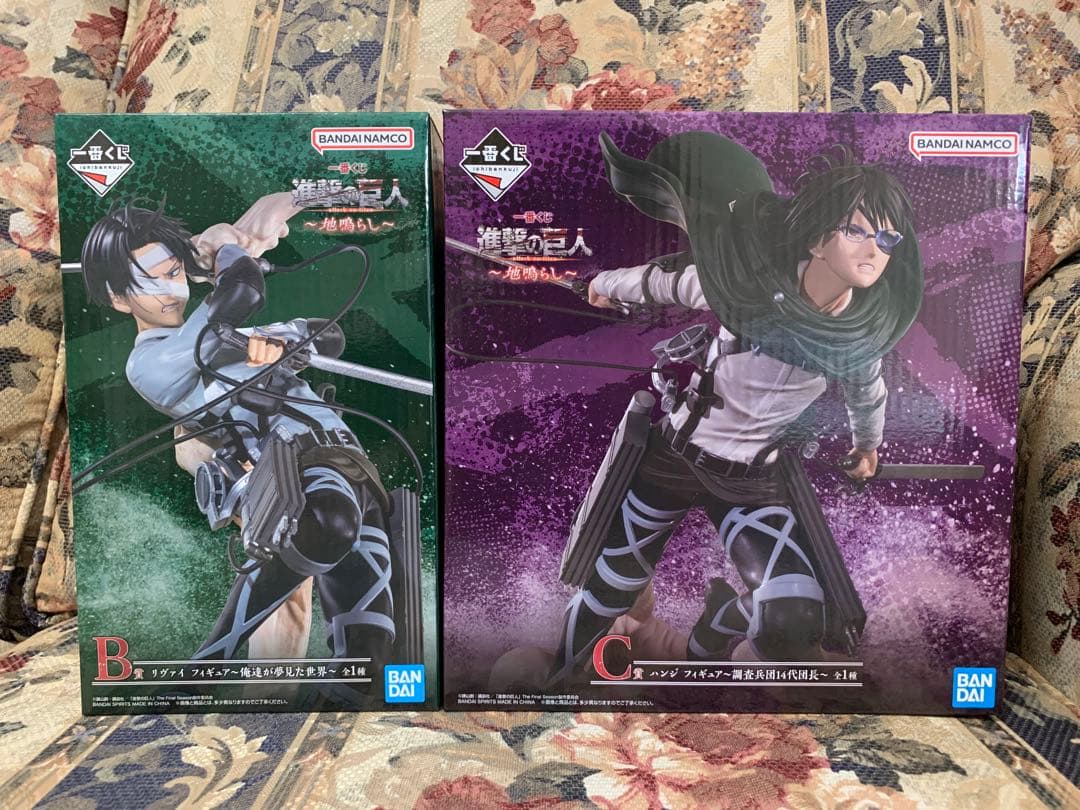 進撃の巨人 一番くじ 〜地鳴らし〜 B、C賞 リヴァイ ハンジ フィギュア