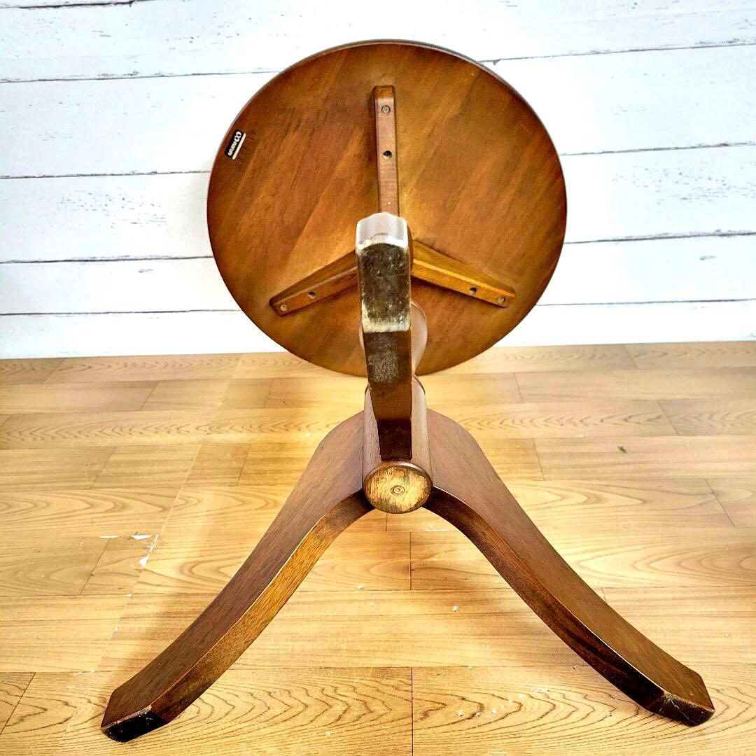 アンティーク家具 イタリア 猫脚 サイドテーブル マホガニー IDC大塚