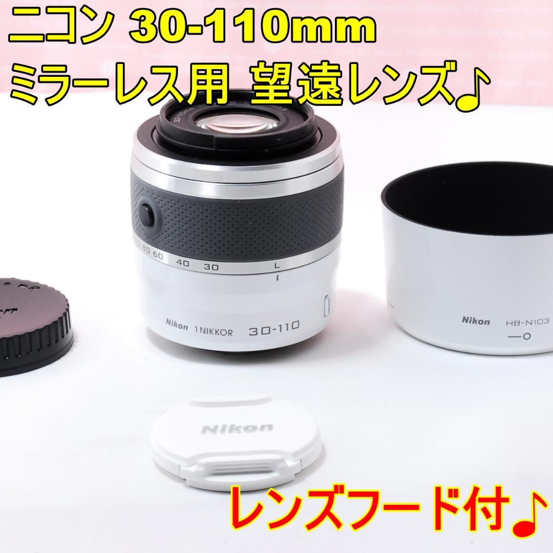 超望遠レンズ】1 NIKKOR VR 30-110mm F3.8-5.6 白