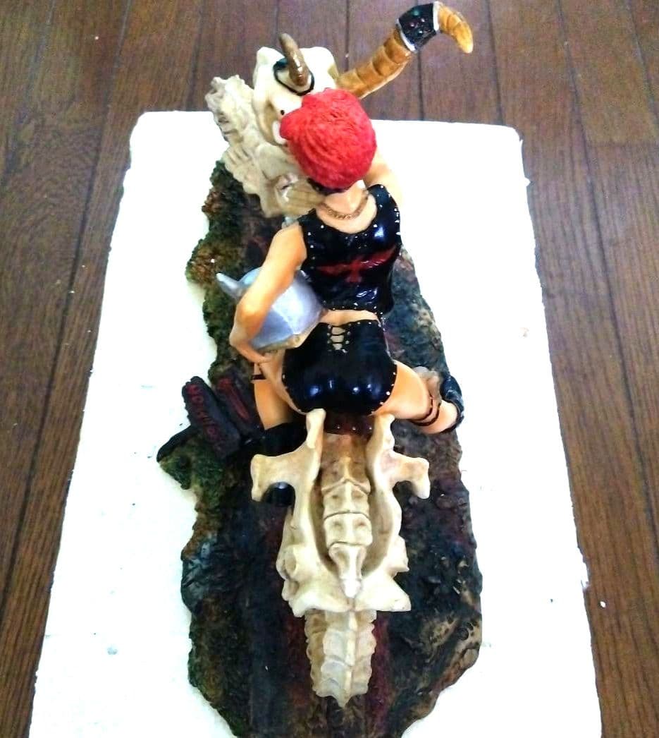 ✫レトロポップ✫セクシーガール✫アメリカンバイクボーンライダーフィギュア角欠美品