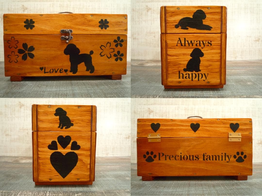 ⭐さくら様専用オーダー品♥️椅子＆留具BOX⭐わんにゃん柄♥️--150