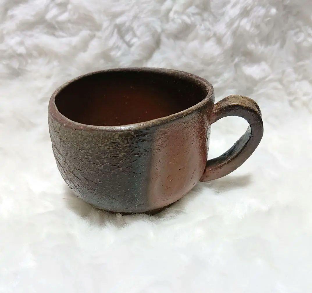 【2416】139.カップ…備前焼 備前焼 カップ | コーヒーマグ | 緋襷 | 森一朗