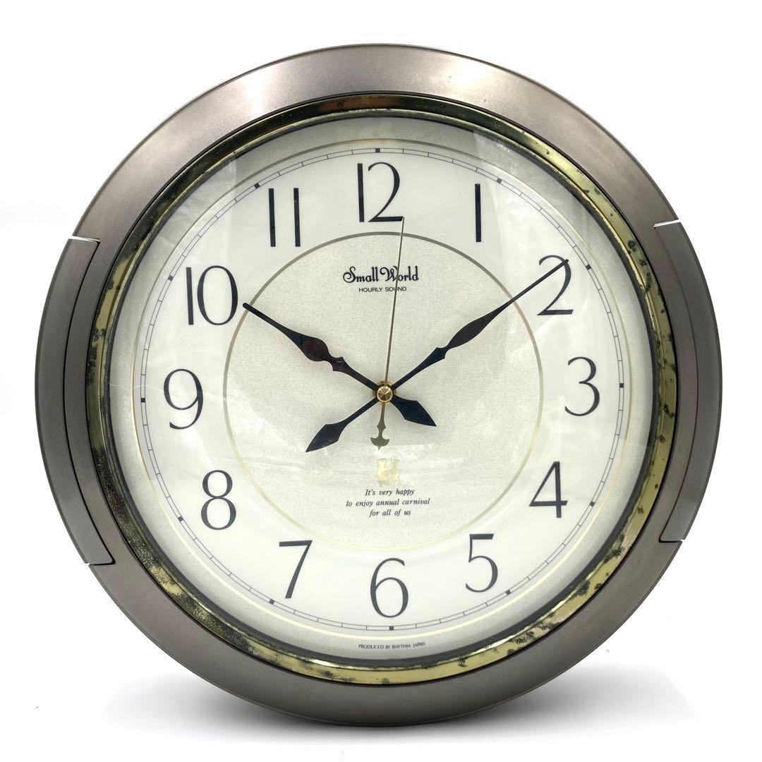 【稼動】 スモールワールド クォーツ 音楽隊 掛け時計 からくり 4MH638