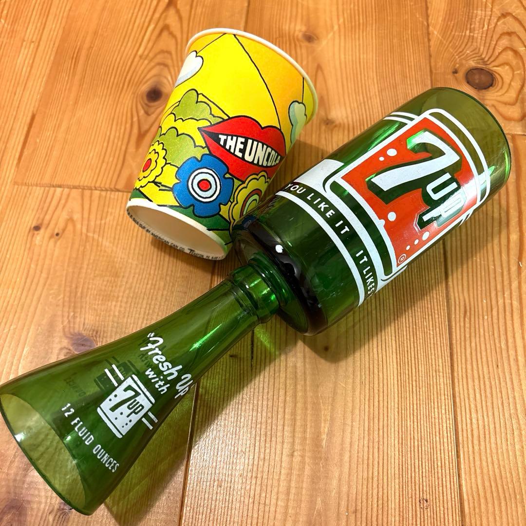 レア！ 60年代 セブンアップ ボトルグラス ピーターマックス 紙コップ