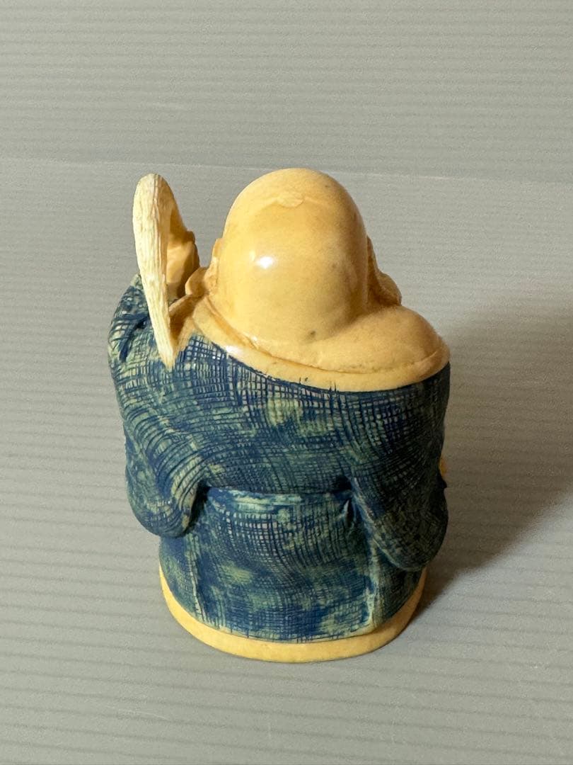 2733 根付 置物 2客 骨董品 古美術 布袋 仏像 七福神 - メルカリ