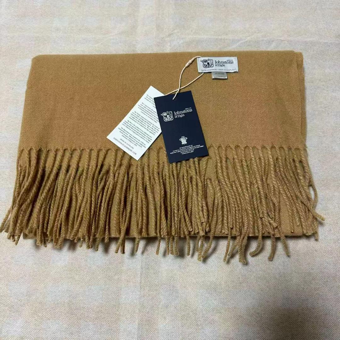 n*n様 ジョンストンズ カシミア 大判 キャメル ストール マフラー ジョンストンズ ストール マフラー ベージュ ブラウン レディース