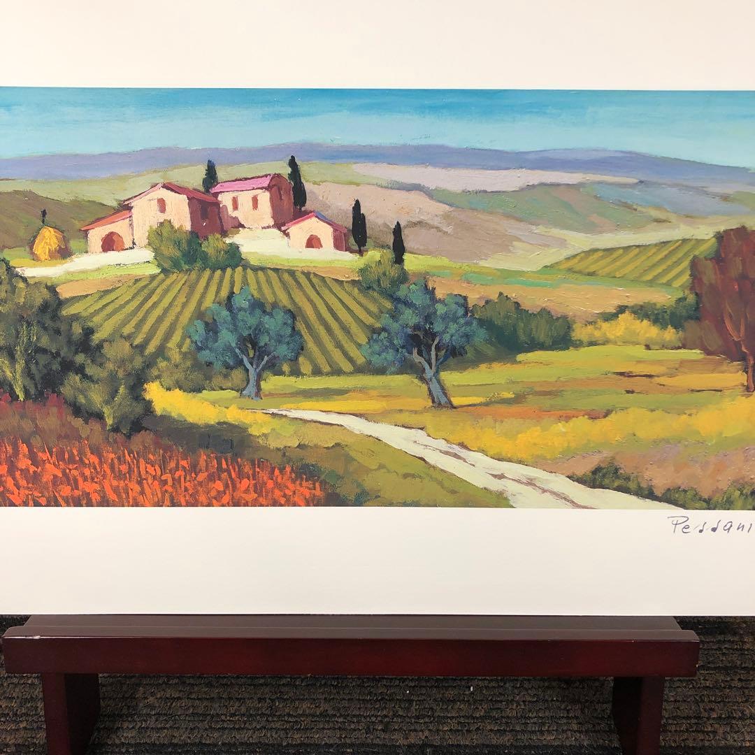 ペッサーニ 「トスカーナの鮮やかな彩り」 版画(ジクレー) シート 額