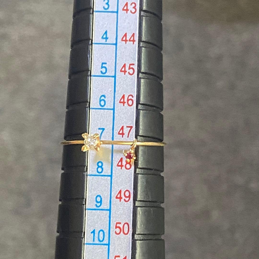 最終価格 little emblem ダイヤ ルビー K18 リング