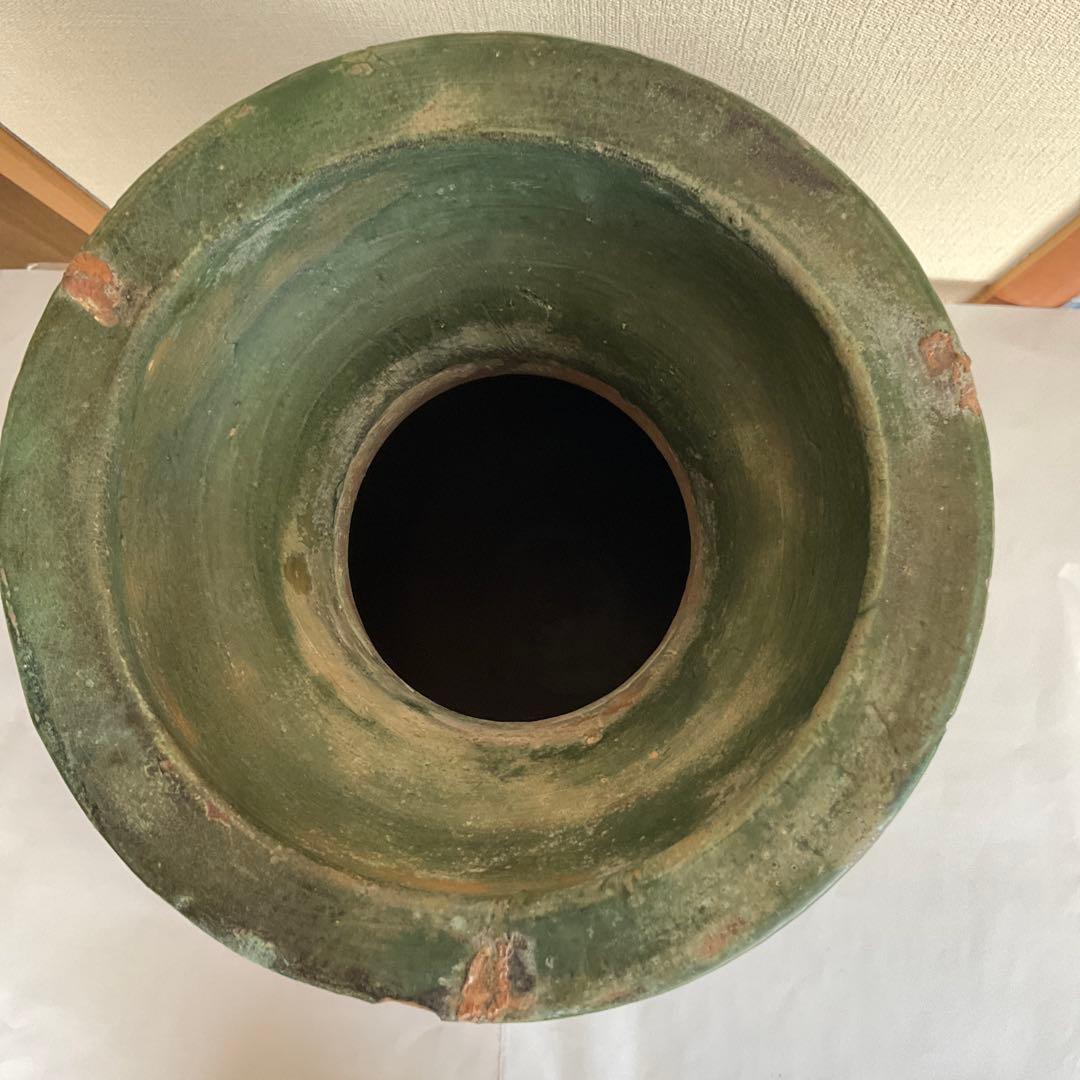 中国 漢緑釉獸面壺 後漢時代(2世紀頃)