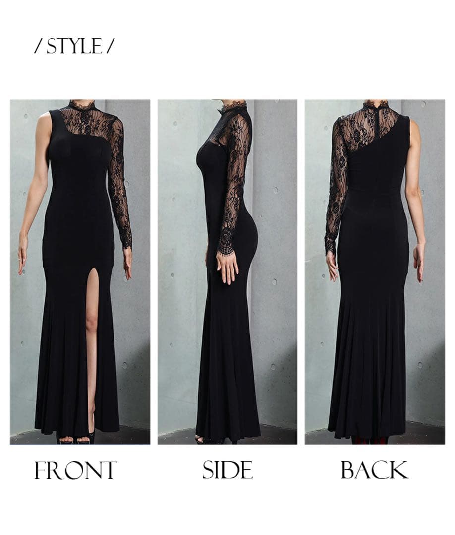 【未使用】rinfarre ブラック ロングドレス M