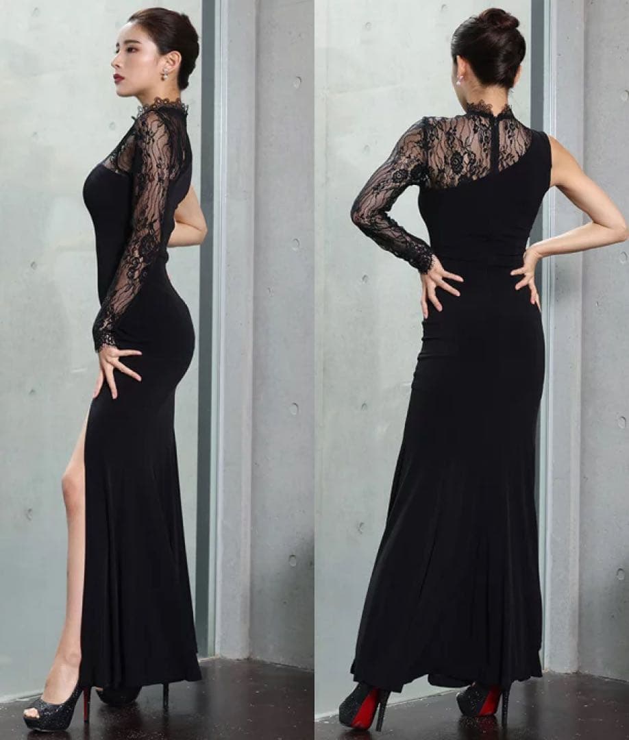 【未使用】rinfarre ブラック ロングドレス M