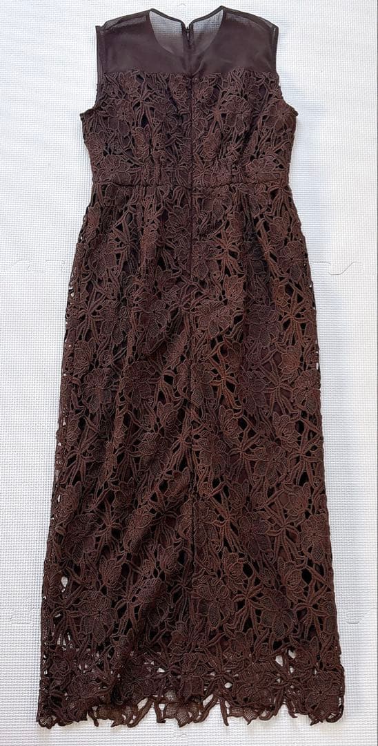 ルイルエブティック ブラウン ドレス 結婚式 レース ワンピース パーティ