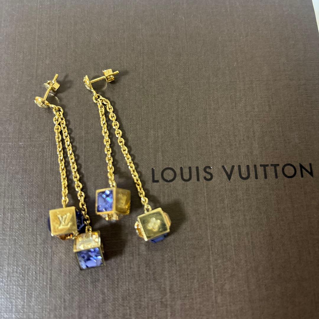 美品LOUIS VUITTON ブークルドレイユ パンダン ギャンブル ピアス