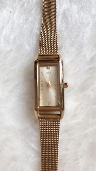 ete 腕時計 イエローゴールド ete エテ ソーラーウォッチ スクエア