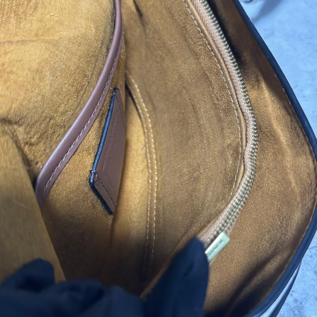 美品✨️コーチ ショルダーバッグ タビー シボ革 レザー アイボリー F3995