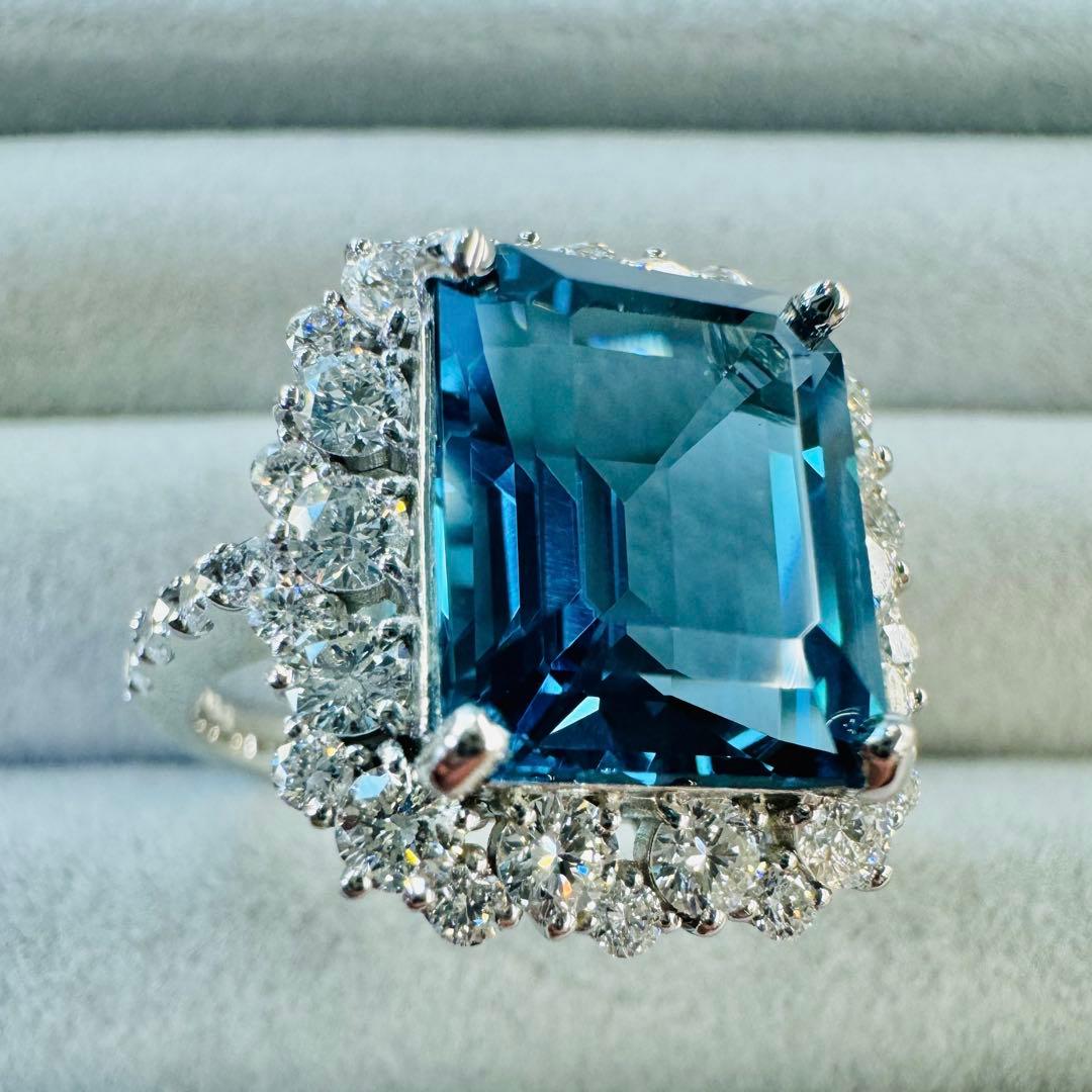 専用です☆PTロンドンブルートパーズリング　BT:5.17ct D:1.18ct