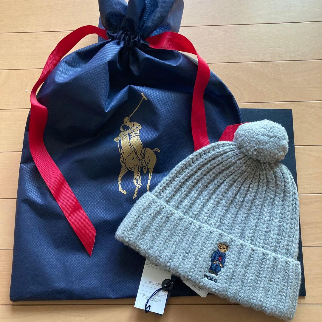 新品タグ付き　ラルフローレン　ポロベアニット帽 POLO RALPH LAUREN（ポロ・ラルフローレン） ポロベア ニット帽