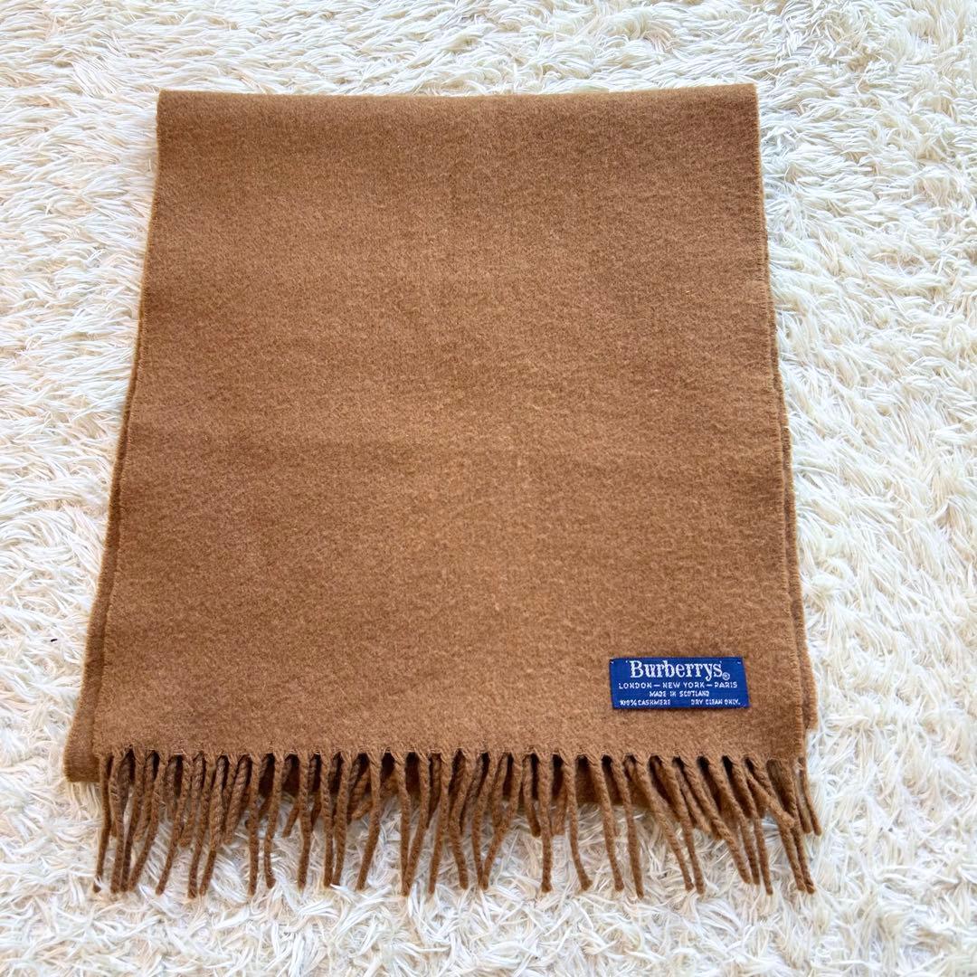 Burberry バーバリー マフラー 無地 ブラウン カシミヤ100% - メルカリ